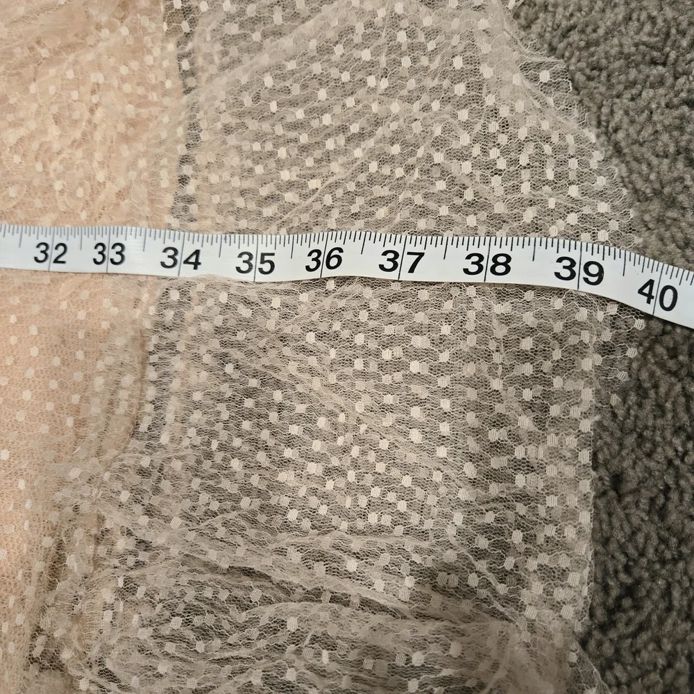 Nude Lace Tiered Ruffle Dress Romantic Cottagecore Style - Picture 4 of 7